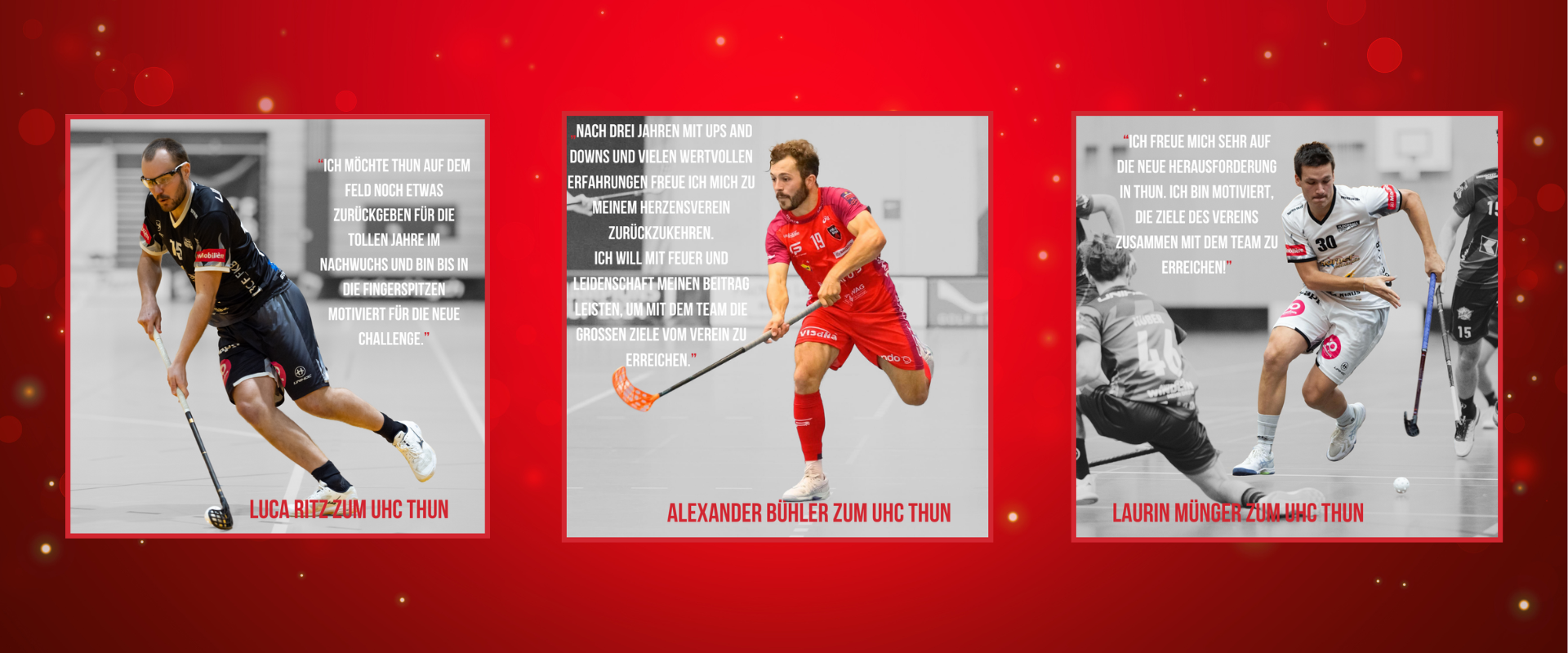 Bühler und Ritz kehren zum UHC Thun zurück – auch Münger kommt